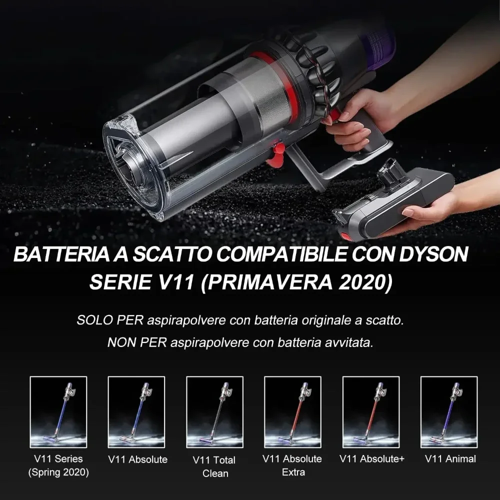 Batería de 25,2 V para Dyson V11 SV15 SV16 SV17 SV18 SV22, V11 Absolute V11 Animal V11 Fluffy aspiradora batería recargable