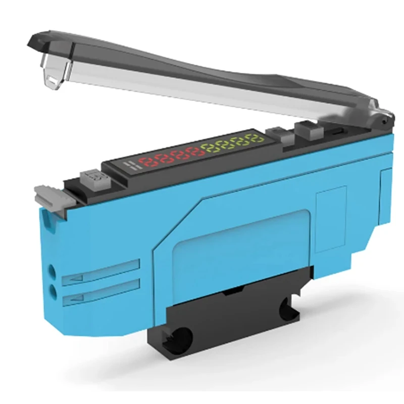 Волоконно-оптический датчик усилителя аналоговый 0-5 В напряжение NPN NO NC двойной выход 12-24 В постоянного тока 4-проводной оптический фотоэлектрический переключатель