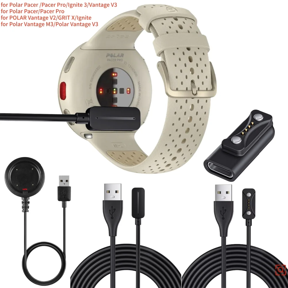 USB Charging Cable  for Polar Vantage M3/Polar Vantage V3 5V 1A 1M Data Line Power Cord Fast Charger Power USB Adapter Smartwatc