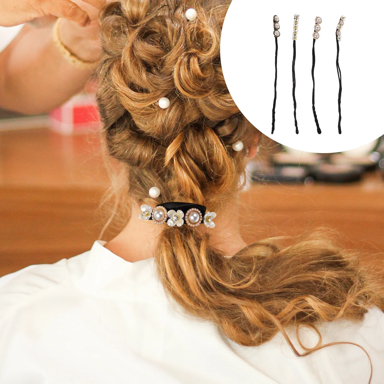 

4Pcs Hair Donut Bun Maker Secure Hair Bun Holder for All Day Hold Ideal for Women Ladies Styling Sponge Tool Easy to Use in