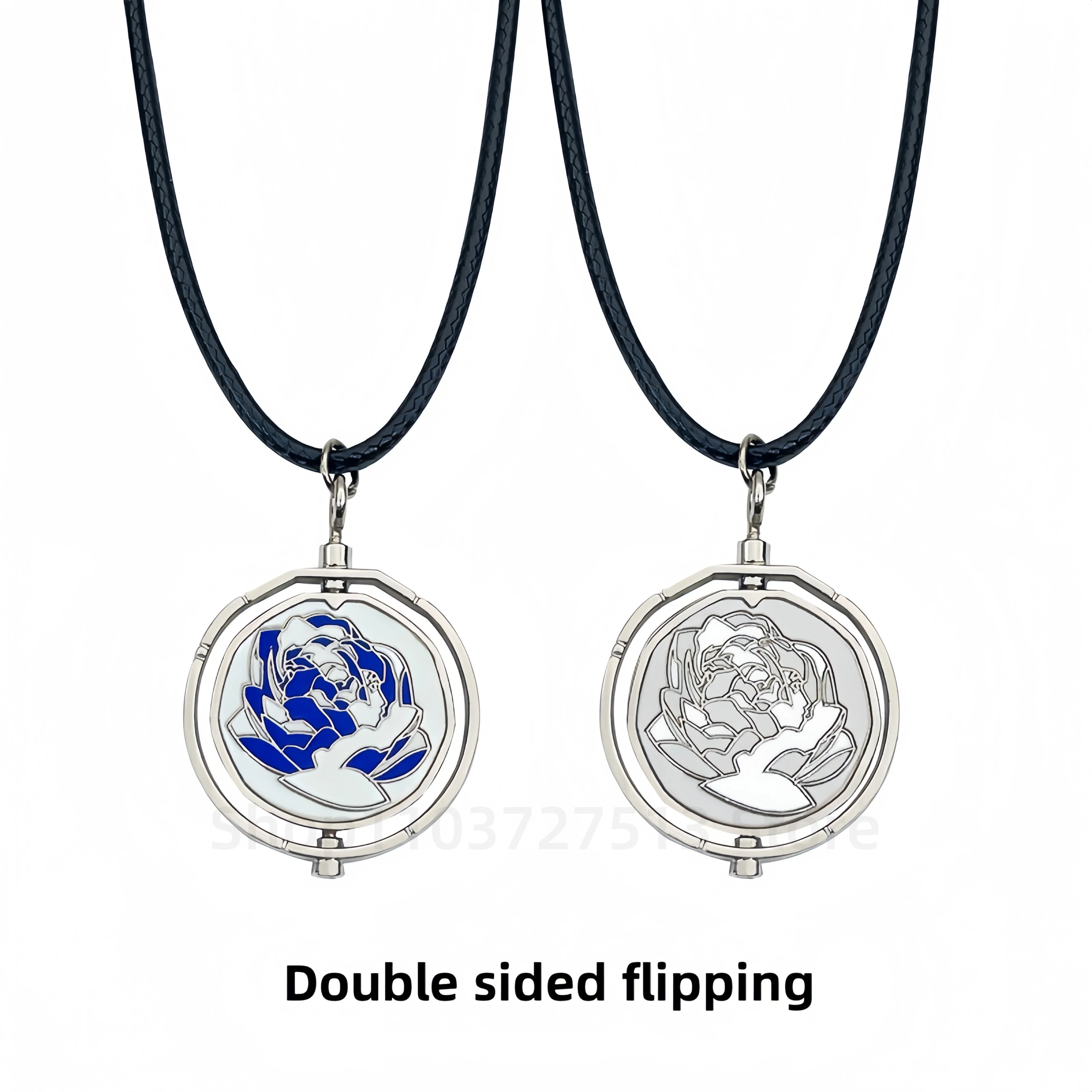 New Arcane Season 2 Ekko Jinx Necklace Anime Arcane Powder Rotating Blue Pink Rose Pendant Piltover Cosplay Prop Fans Girls Gift