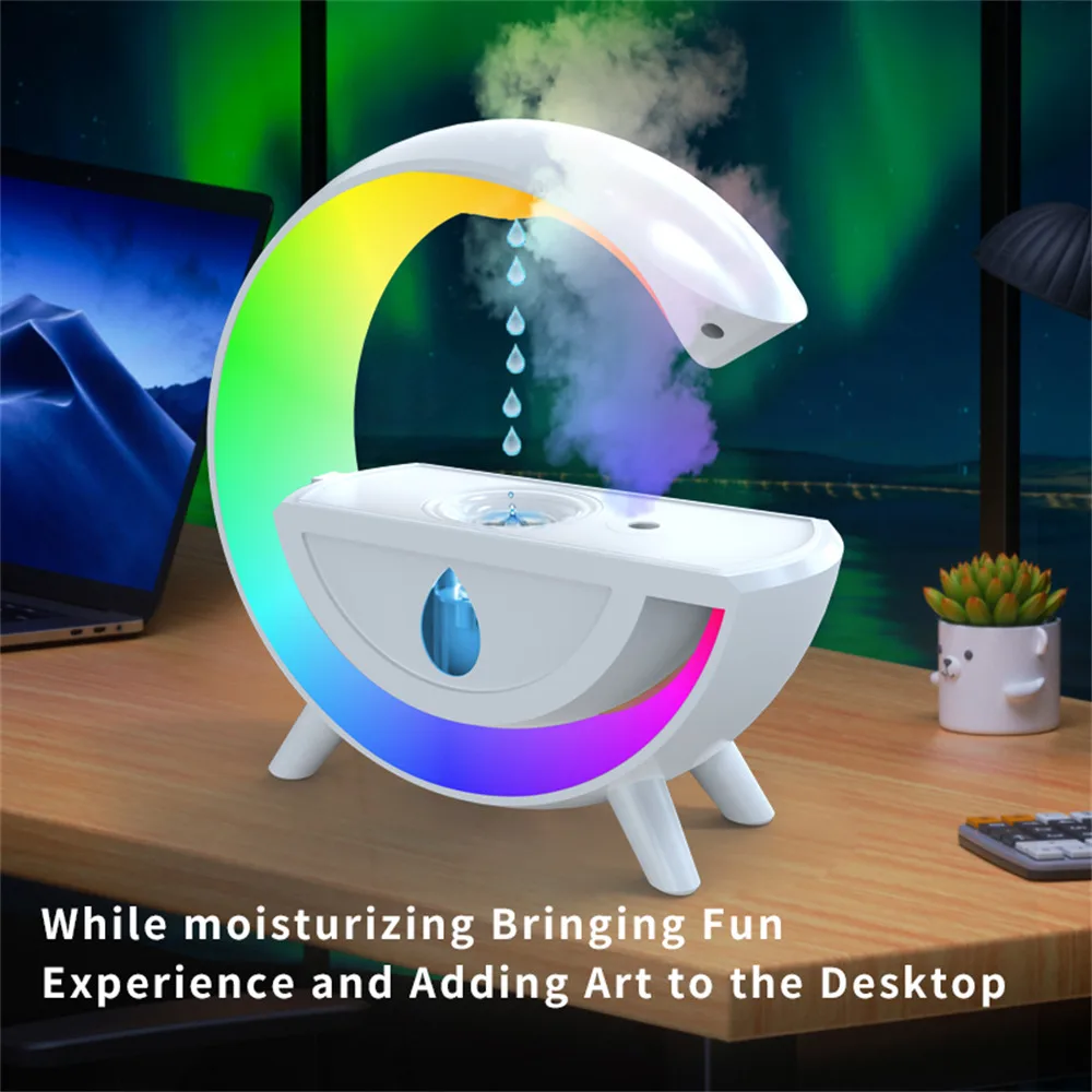 

Anti-gravity Humidifier Creative Water Drop Desk Lamp Atmosphere LED Night Light For Office Home Descoration Table Lamps