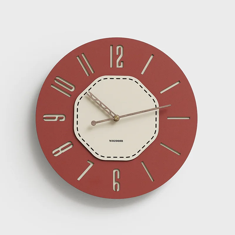 No punching light luxury retro wall clock living room 2026 new clock home art wall clock