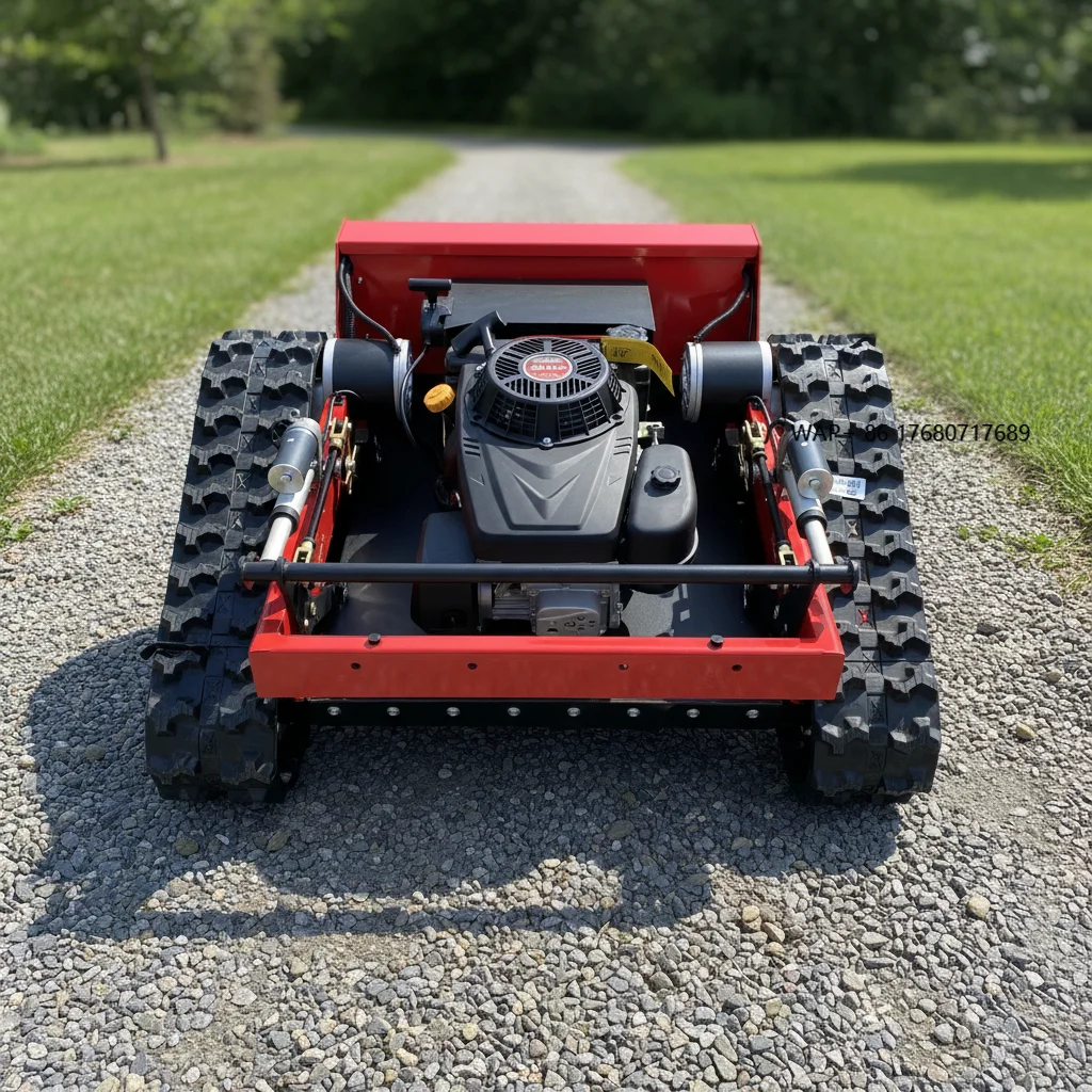 Farms Landscapes 4-Stroke Remote Control Brush Cutter Lawn Mower 7.5/9HP 260MM Max Cutting Height for Large