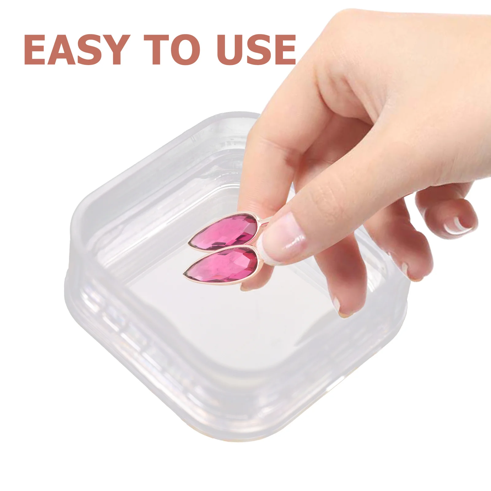 

2pcs Storage Cases Jewelry Organizer Boxes For Women Compact Lightweight Travel Organizer With Elastic Film Seal Anti-Oxidation