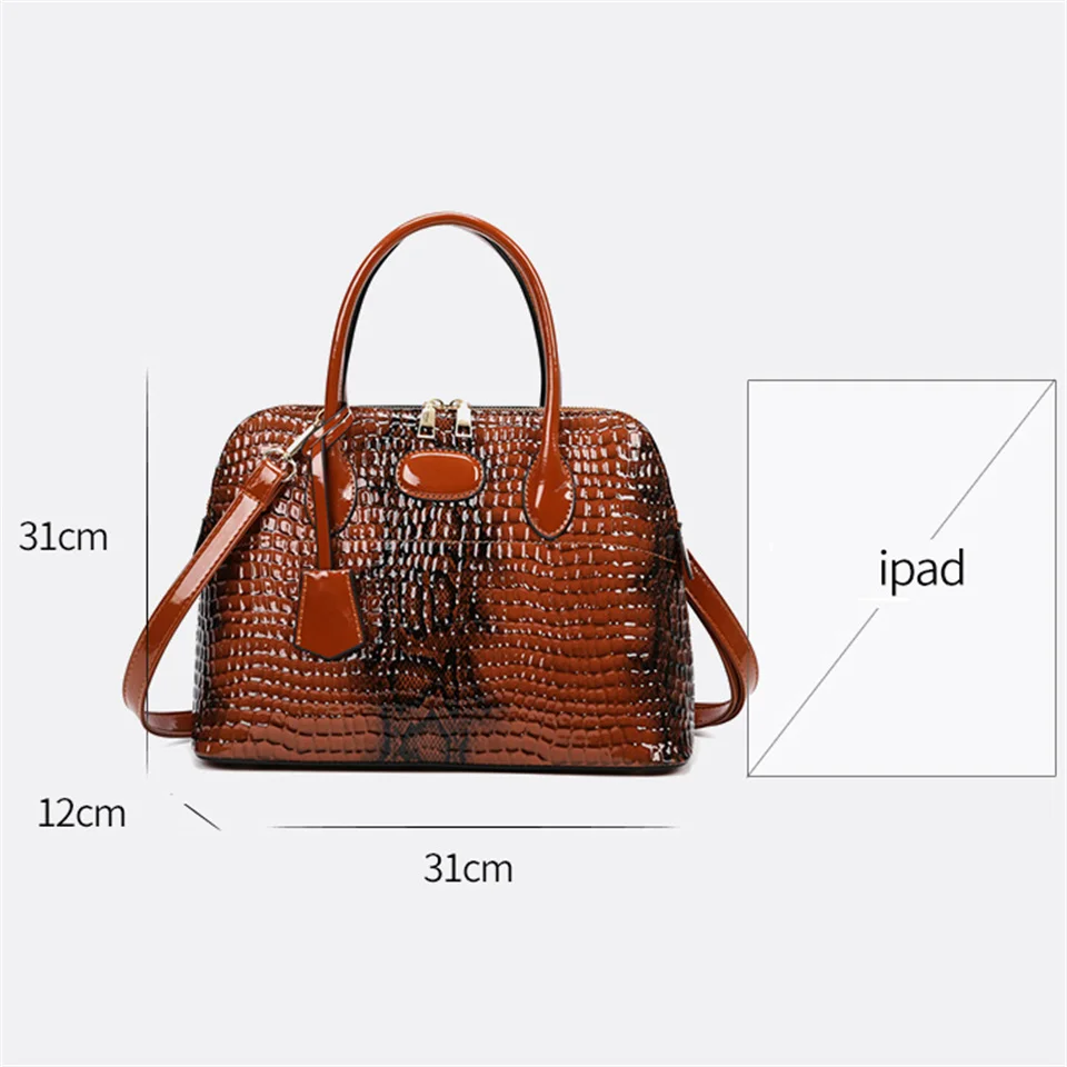 Imagem -05 - Bolsa Crossbody de Couro Jacaré para Mulheres Ombro Feminino Messenger Sac Bolsas de Luxo Bolsas de Grife Marca 2023