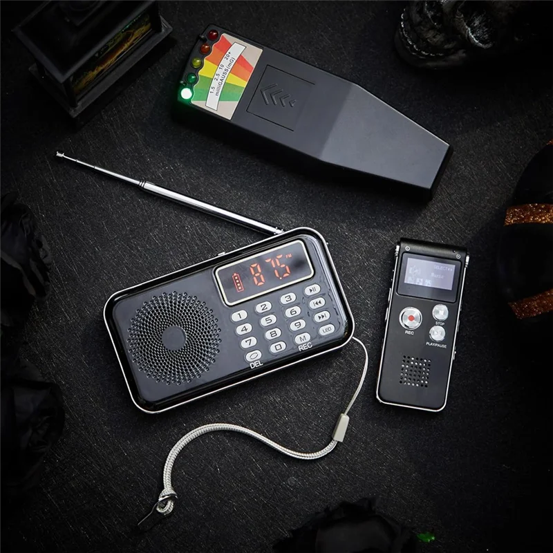 B29C-3 Item Equipment Bundle For Research: 8GB Audio Recorder, EMF Detector, And Magnetic Field Sensor