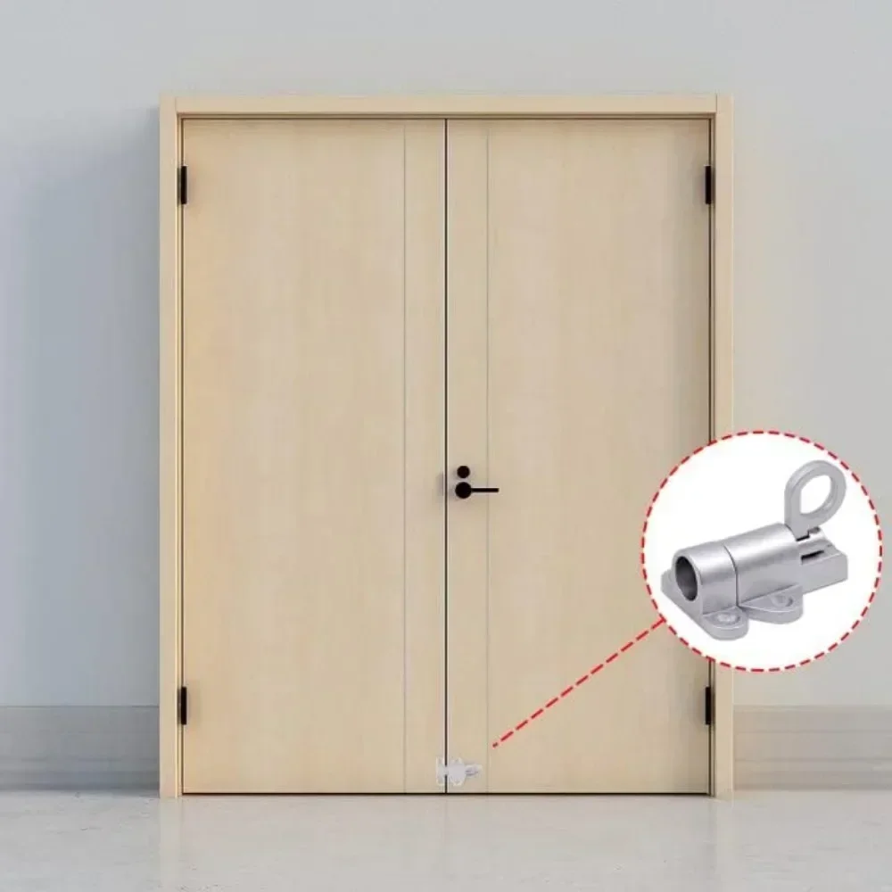 Pestillo de resorte con tornillos, cerradura de pestillo de resorte, pestillo de resorte automático, anillo de tracción, perno de puerta para puerta de Windows, 1/2 Uds.