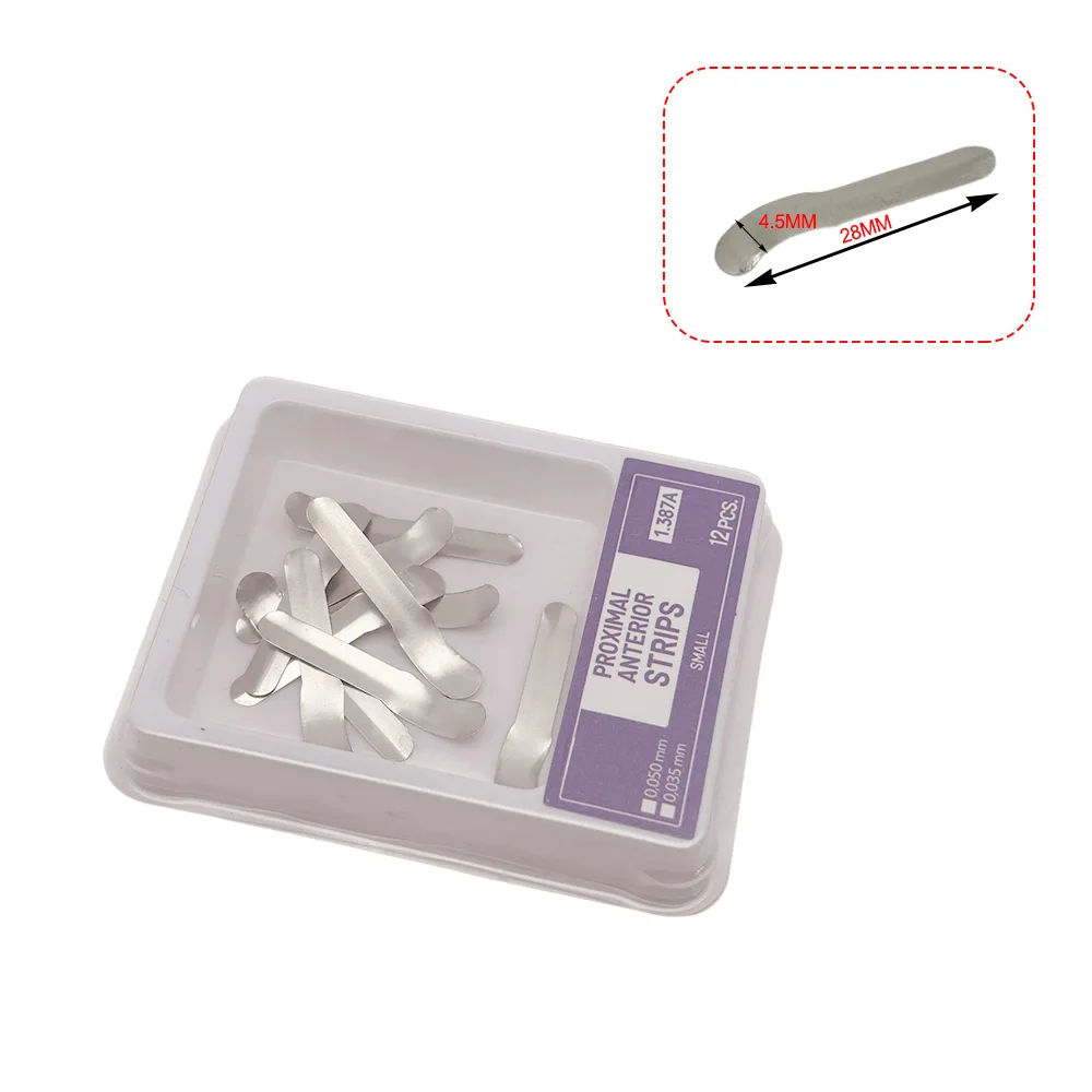 

Dental Clinic Matrix Bands Kit Stainless Steel Twin Anterior Strips Proximal Matrices Set for Anterior Teeth Restoration Tools