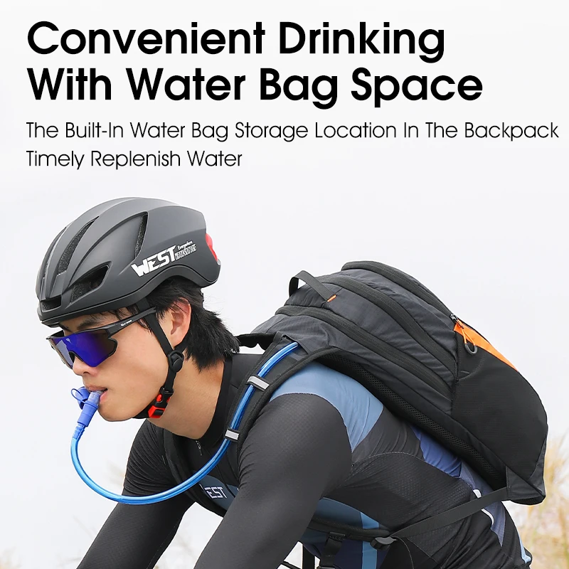 WEST BIKING 12L Ultralight Cycling Backpack Breathable Reflective Bicycle Bag Outdoor Sports Climbing Hiking Fishing Bike Bag