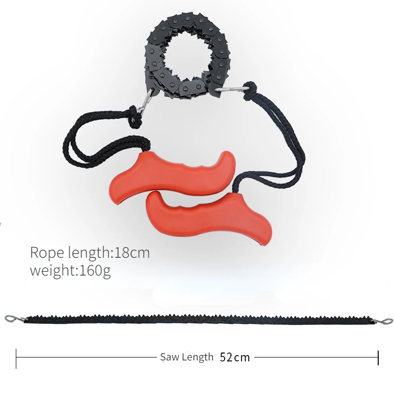 Outdoor Hand Wire Saw Jardim Logging Saw Portátil Pocket Chain Saw para Camping Caminhadas Ferramentas
