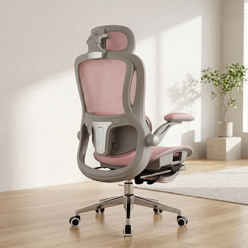 Ergonomic Women's Computer Chair with Flip Armrests Comfortable Reclining Office Chair for Home Work and Lunch Break view 2