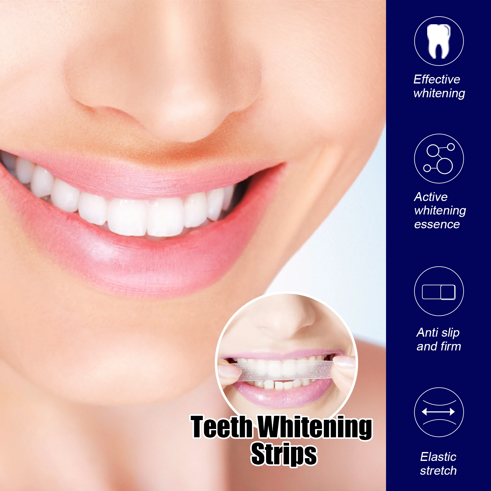 Teeth W-hitening Stickers Mint W-hite Teeth Gel Tooth W-hitener Strips Teeth Yellow Smoke Stains Tea Stains Oral Hygiene Care