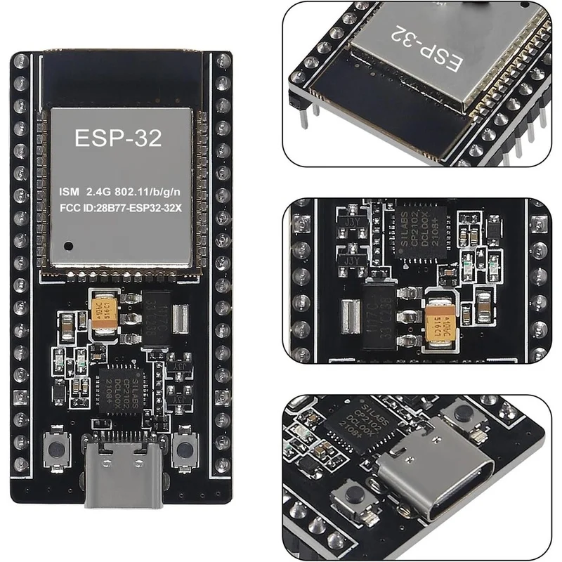 Super Sale ESP32 Development Board Type C 38Pin Narrow Version WiFi + Bluetooth Microcontroller with ESP32 Breakout Board GPIO