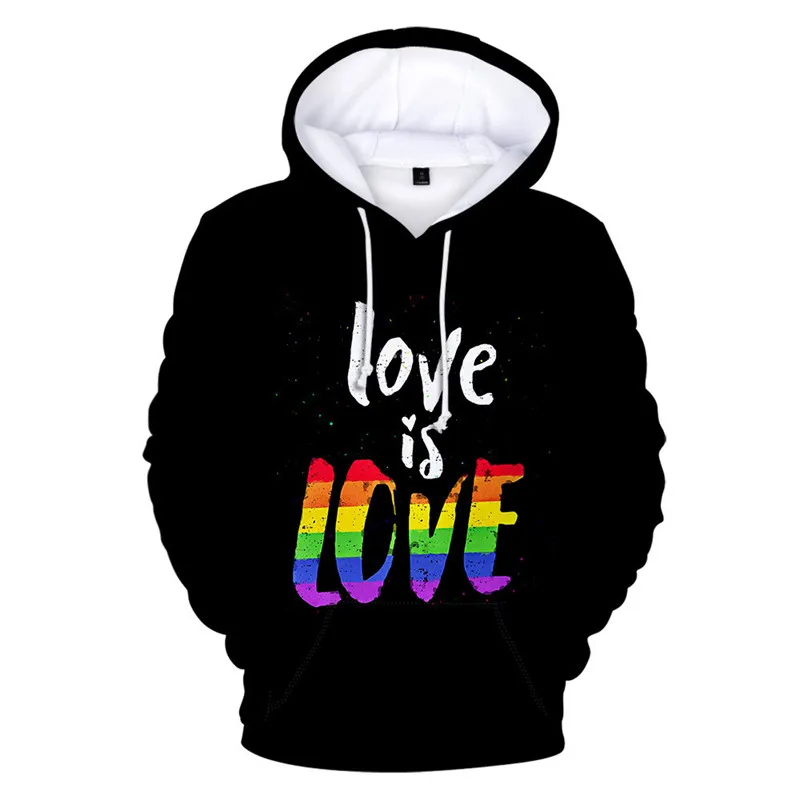 

Free LGBT Flag Hoodies Sweatshirt For Lesbian Gay Pride Colorful Rainbow Jacket For Gay Home Decor Gay Friendly LGBT Equity