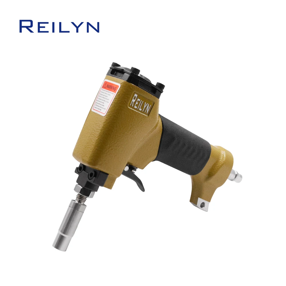 Pistola de Pregos Pneumática Pushpin Nailer Air Tack Grampeador Tacker para Fazer Sofá Móveis Decoração Artesanato 1111.7 mm Reilyn-t1170