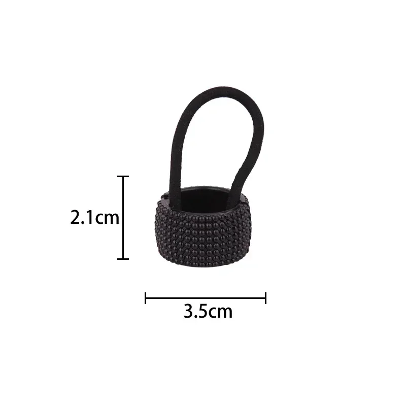 Small Size Ponytail Holder Buckle High Elastic Clip Hair Rope Korean Fashion Simple Round Hair Ties Rings Headwear Accessories