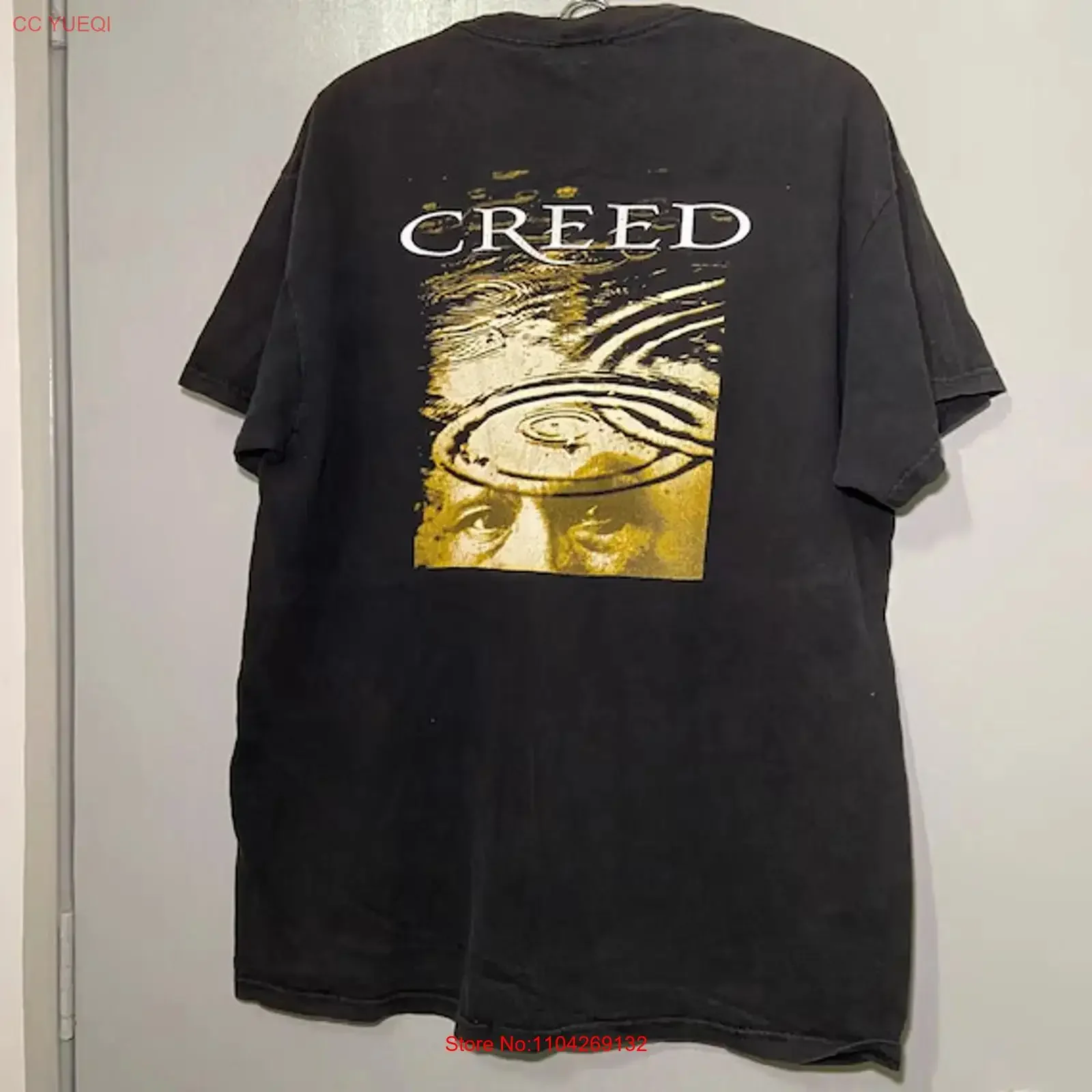 Creed Vintage Rock Band Black  T shirt AN49635 vintage Washed graphic Breathable Stylish Comfortable Unisex Casual fashion