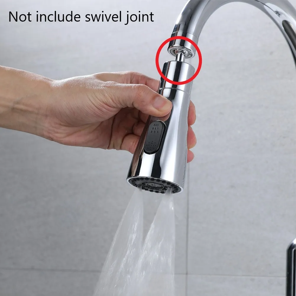 Pull Out Spray Shower Head 3 Modes Adjustable Showerheads With Hose Water Saving One-Key Stop Spray Nozzle Bathroom Accessories