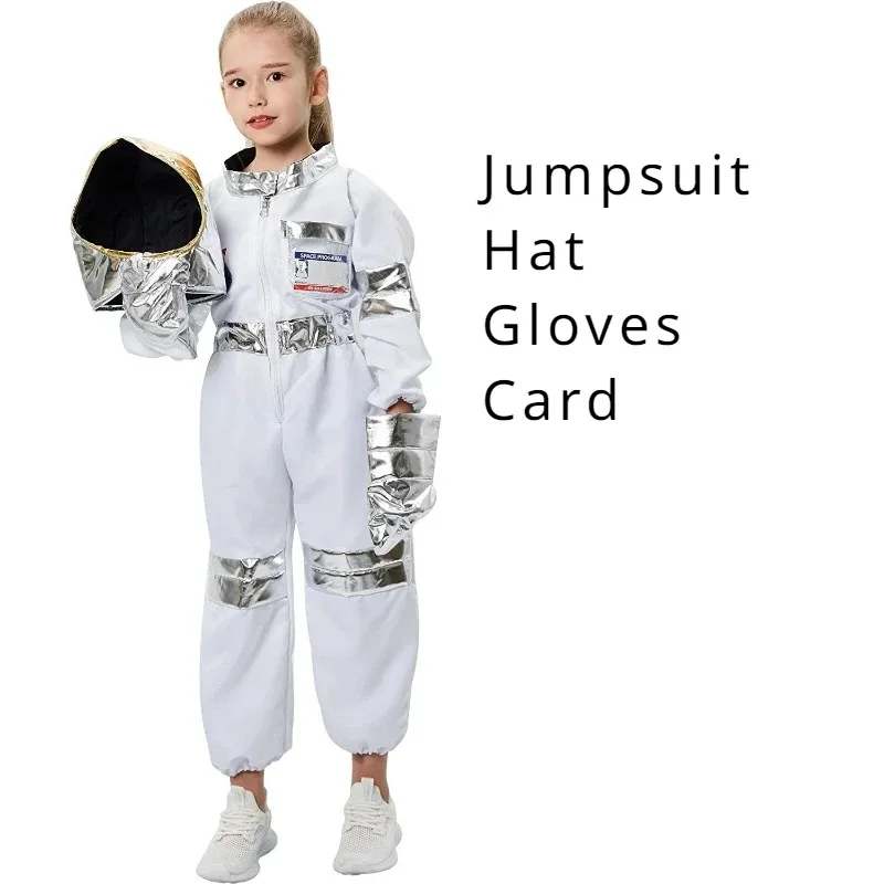 Children's Space Costumes Cosplay Jumpsuit Astronaut School Stage Performance Birthday Halloween Carnival Party for Boys Girls