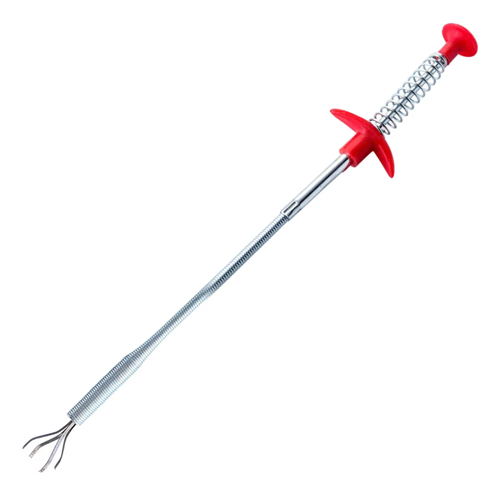 

60 Cm Sink Drain Cleaning Extractor Spiral Design Steel Wire Flexible Tool For Bathroom Kitchen Tub Sewer Drain Hair Dredging