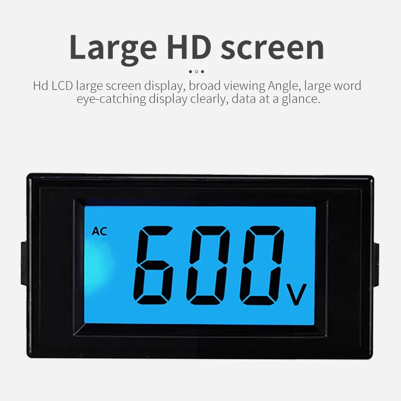 D69-22 AC Voltage Digital Display Meter AC/DC8-12V Isolated Power Supply LCD Digital Display AC 0-200V600V High Precision