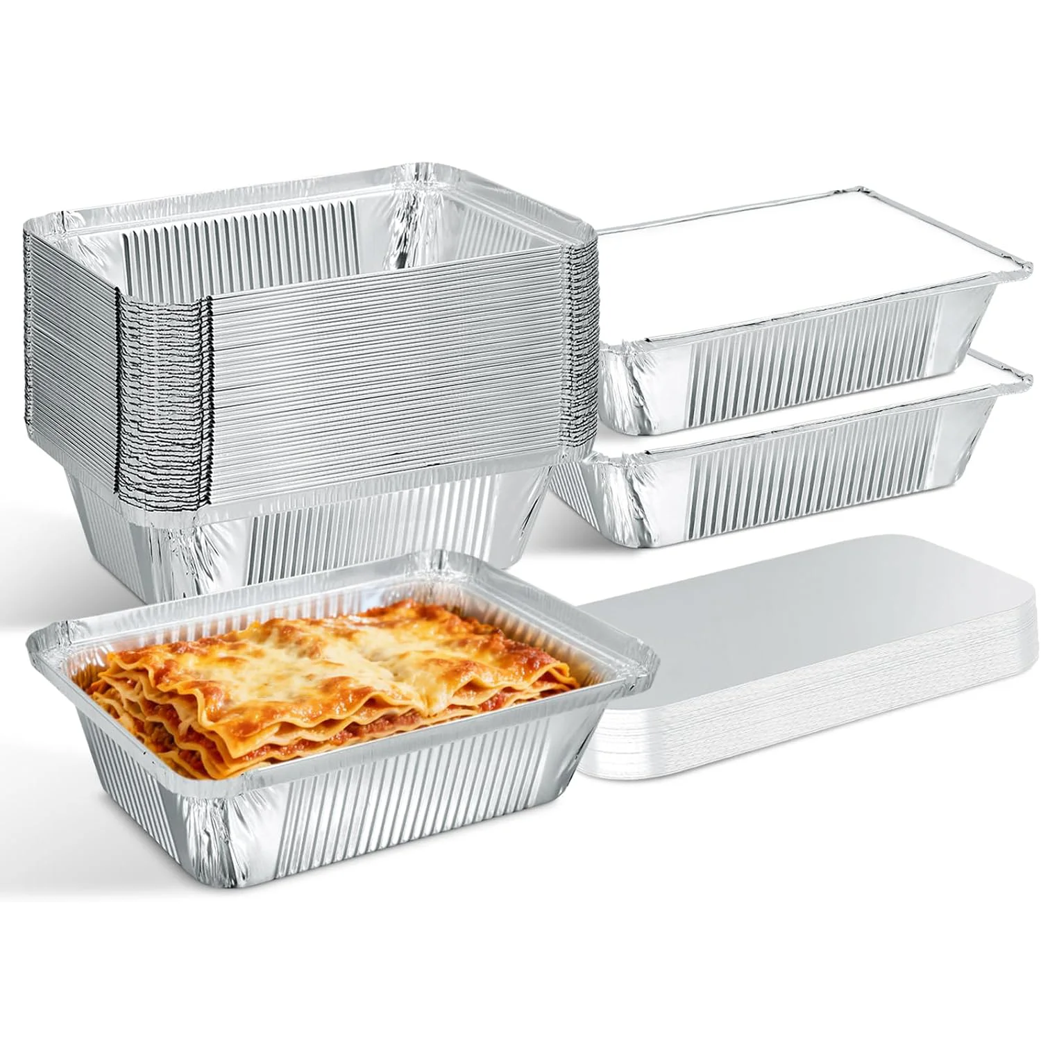 Meal Prep Oven Safe Containers - Confezione da 55 contenitori in alluminio