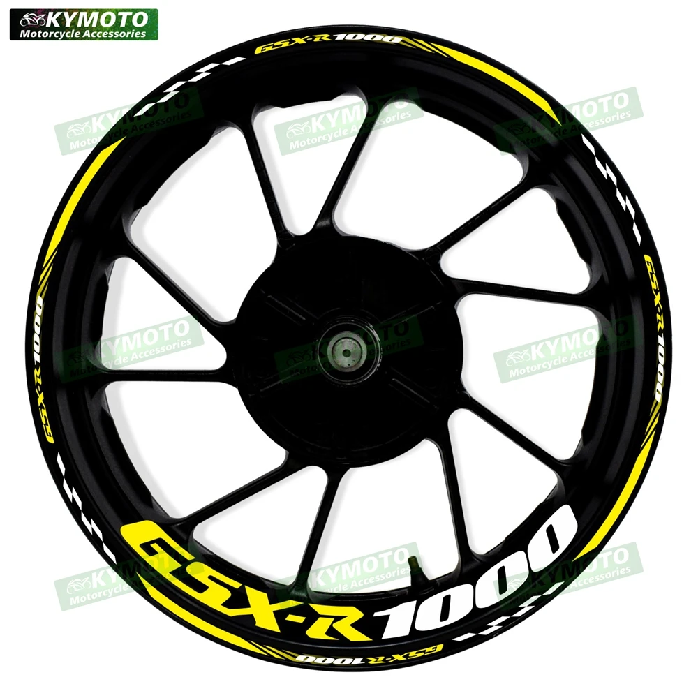 

For GSX-R1000 GSXR1000 motorcycle accessories 17 inch front and rear wheel stickers decorative reflective wheel rim stickers
