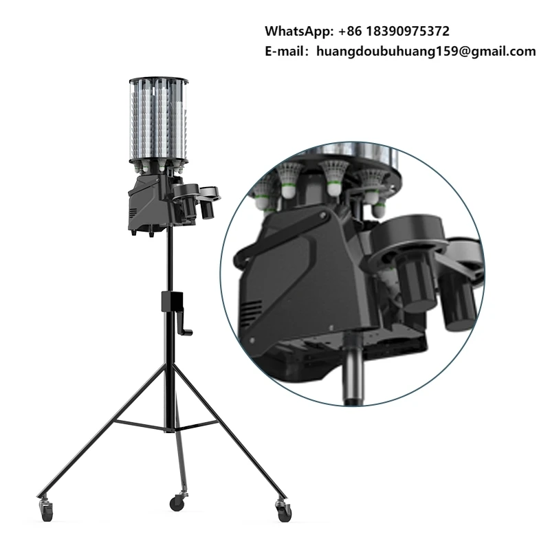 

Remote Control Badminton Ball Training Machine Badminton Shuttlecock Feeder Machine