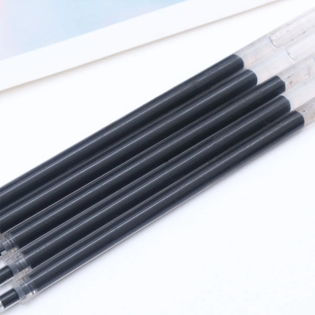 

12pc Gel Pen Refills 07mm Tips Smooth Writing Ink Compatible Standard Pens Coloring Books Crafting Doodling Scrapbooking Black