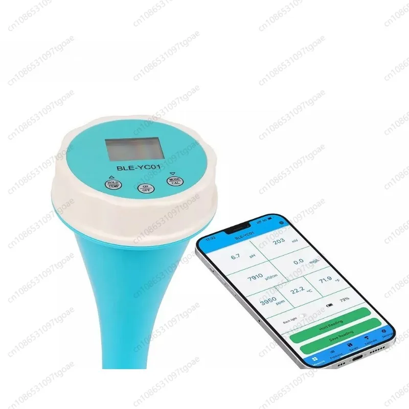 Medidor inteligente de calidad del agua para piscinas, seis en uno, con Bluetooth, para medir PH/ORP/EC/TDS, temperatura, cloro residual (CL).