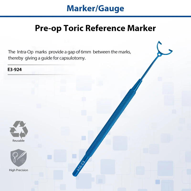 Pre‑op Toric Reference Marker Round Handle 0‑180° Scale Corneal Reference Marker for Astigmatism Cataract Ophthalmic Procedure