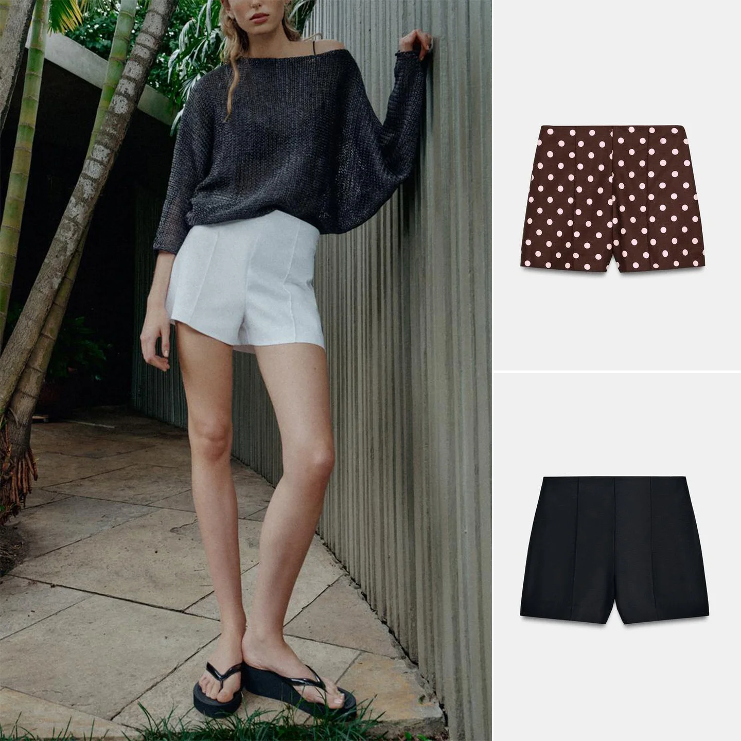 

New Summer Women's Commuter Style High Waist Casual Shorts Single Side Pocket Obvious Press Line Ladies Straight Leg Pants