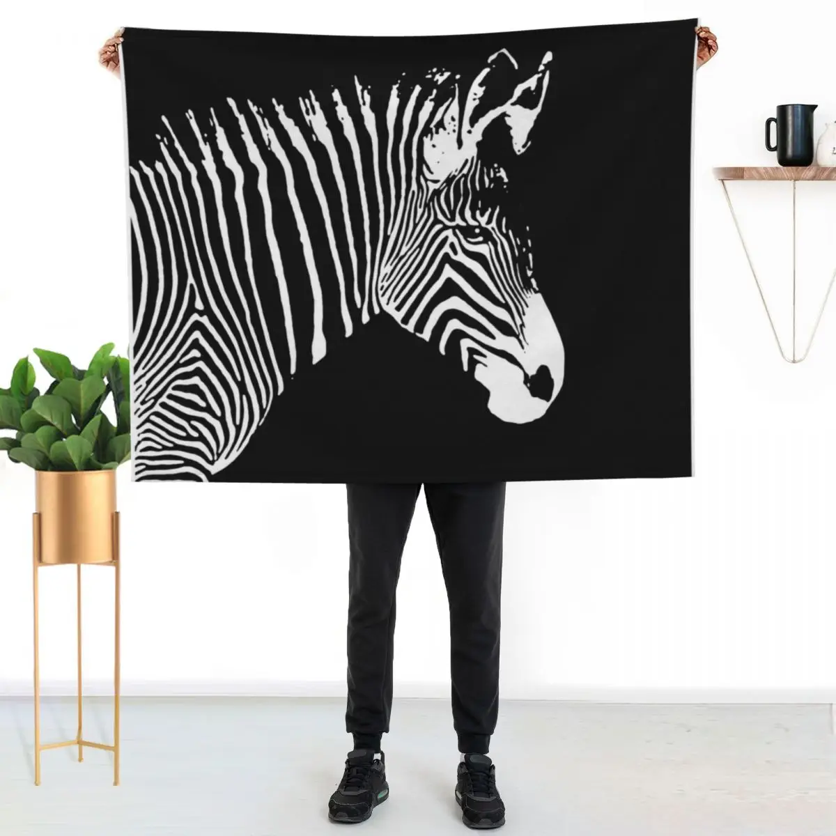 zebra Throw Blanket Bed Fashionable Weighted Soft Plush Plaid Decoratives christmas gifts sofa bed Blankets