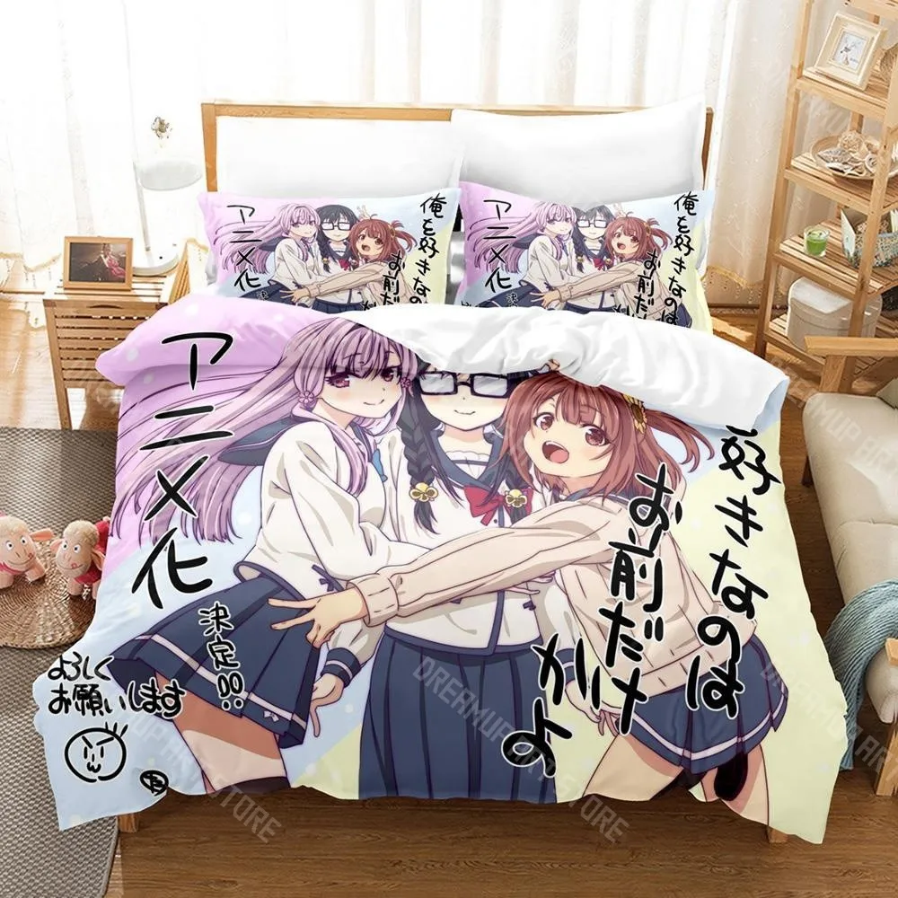 Anime Oresuki Are You Really the Only One Who Likes Me Bedding Set Boys Girls Duvet Cover Twin Queen King Full Single Double