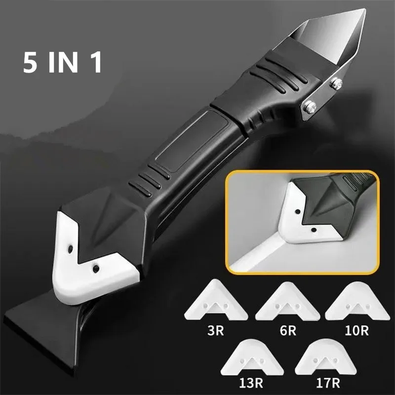 

5 в 1, набор инструментов для удаления герметика, инструмент для удаления герметика, отделочный инструмент, скребок для углов клея, инструмент для ремонта окон и раковин ﻿