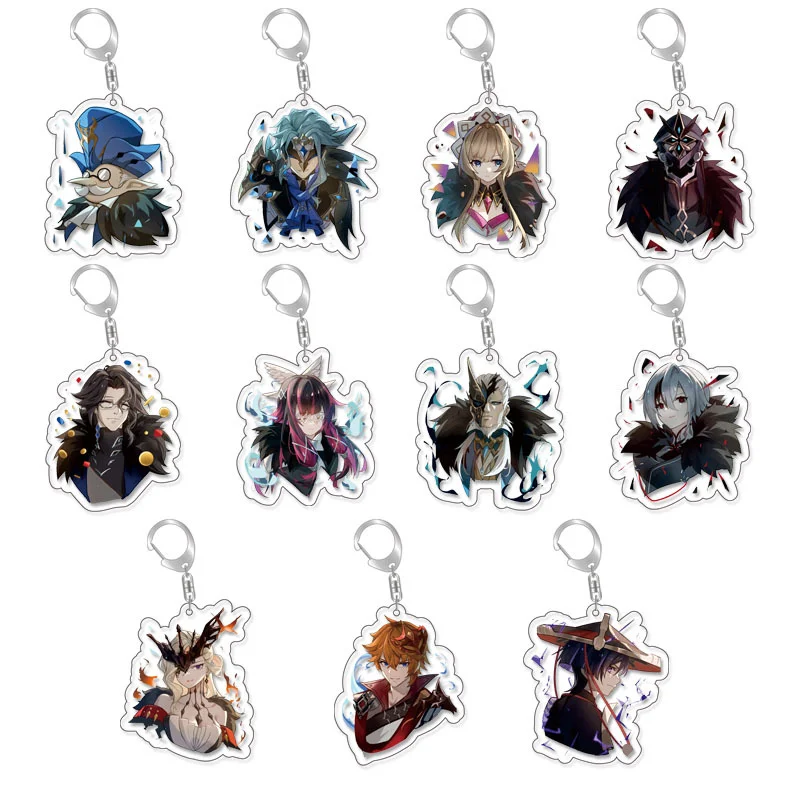 1Pc Anime Game Genshin Impact Fatui Scaramouche Dottore Girl Boy Keyring  Backpacks Car Keychain Accessories Men Acrylic Keyring