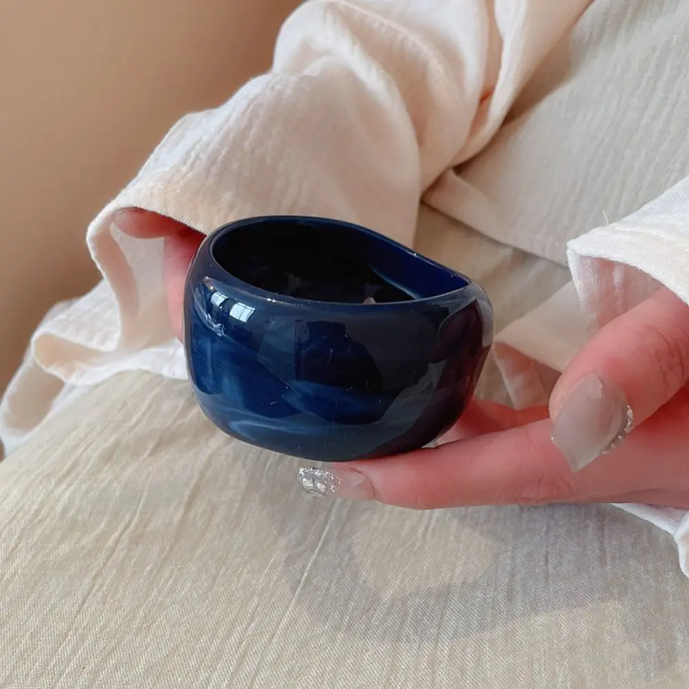 

Minority Design Glitter Acrylic Bangle Retro Vintage Jelly Color Wide Bracelet Jewelry Accessories Exaggerated