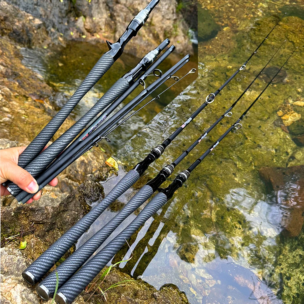 

4/5 секций микро мини-приманка удочка высокоуглеродистая удочка для дальнего метания тяга вес лески 4-10 фунтов рыболовная литье UL Stream Bass