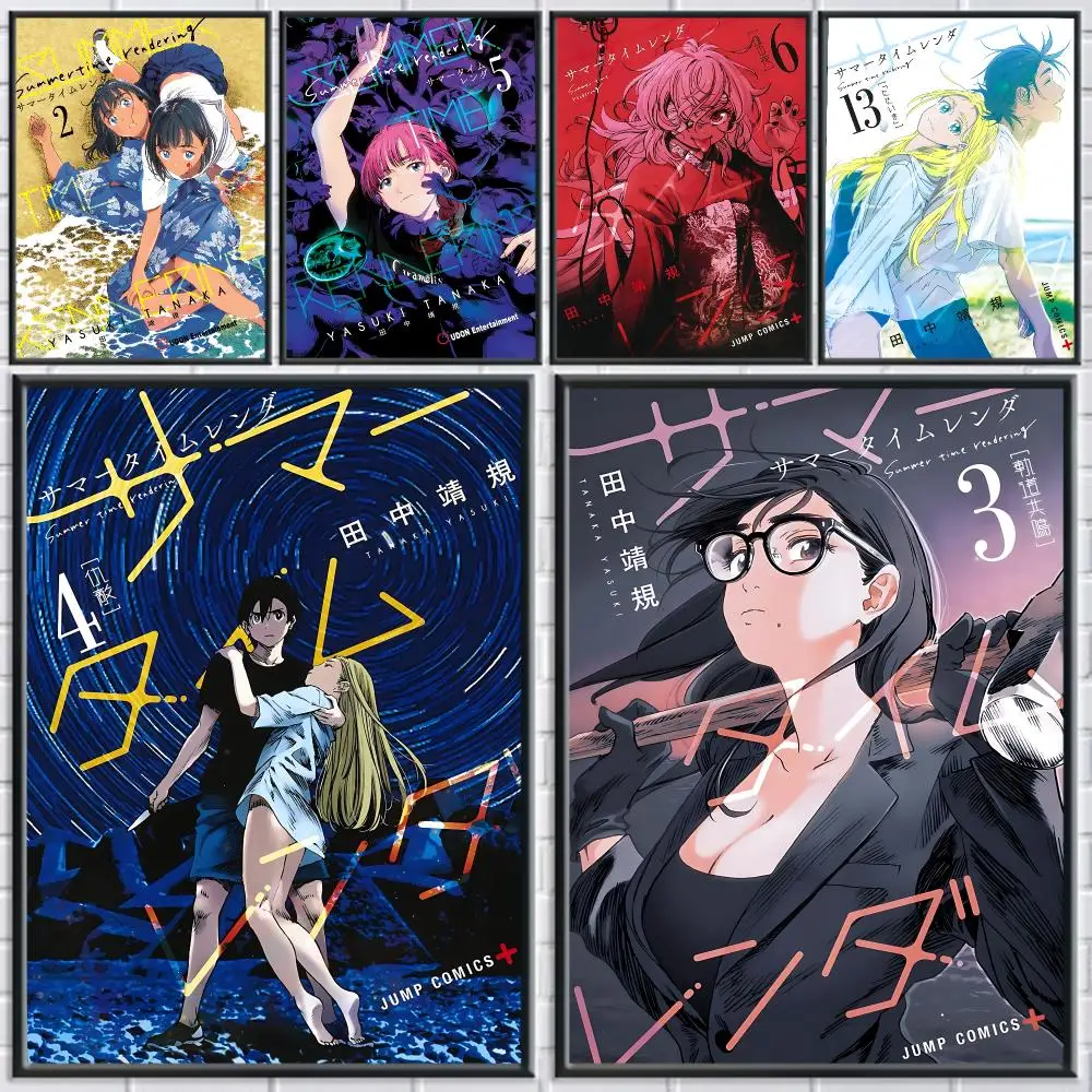 anime Summertime Render Poster Poster HD Self Adhesive Waterproof Art Print Wall Decor for Bedroom Living Room Home Gift