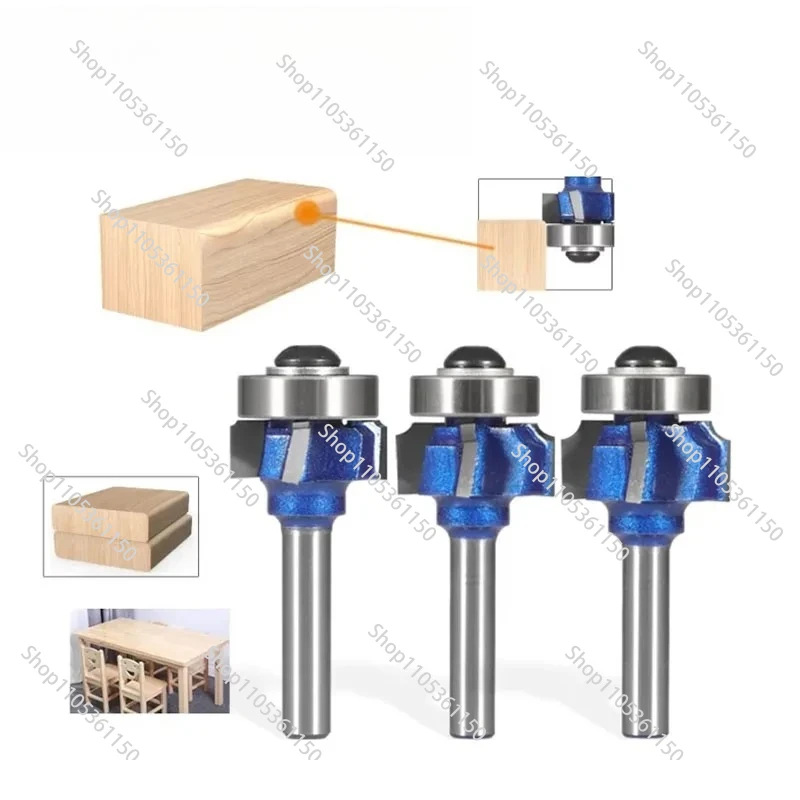 8mm Shank High Quality 4 flutes Router Bit Set Woodworking Milling Cutter R1 R2 R3 Trimming Knife Edge