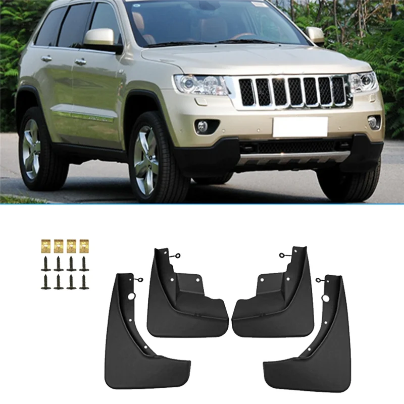 

AS57-Mud Guard Flaps Splash Flaps For Car Fender Accessories For Jeep Grand Cherokee 2011-2021