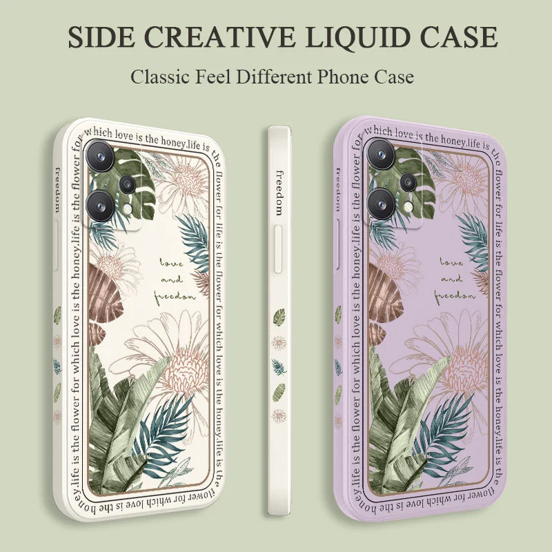 Ins Tropical Style Case For OPPO Realme 9 9i 8 8i 7 7i 6 Pro C31 C35 C1 C11 C12 C15 C20 C21Y C25 C25S F19 F17 F9 Pro Cover