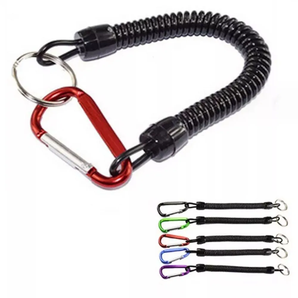 

1Pc Stretch Length 100cm to 120cm PVC Retractable Fishing String Rod Leash Phone Lanyard Style Lure Tool Fish Controller