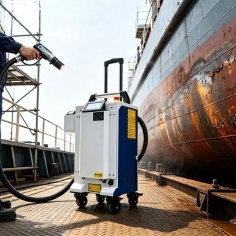 Pulse Laser Cleaning Machine Air Cooled 100W Factory Supply For Metal Stone Wood Rust Coating Removal 2 Years Warranty