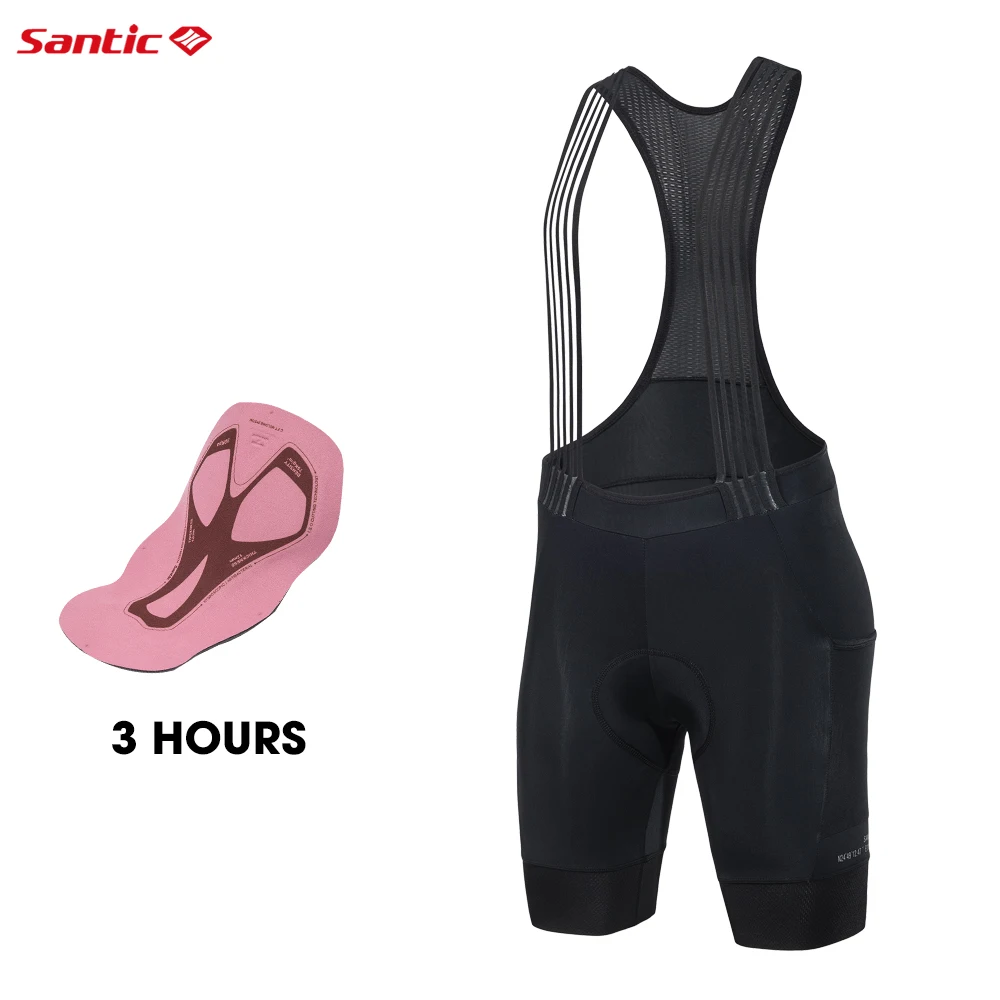 Santic Cycling Bib Shorts Summer Cycling Shorts Women\'s Cycling Clothes Sponge Cushion Breathable Quick Drying 4 Hours Cycli