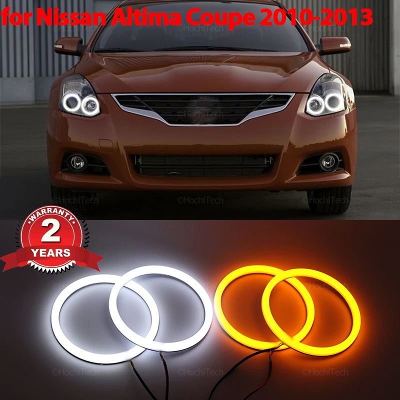 Cotton LED Angel Eyes Kit  Ring Headlight Lamps For Nissan Altima Coupe 2010-2013 Ultra Bright Refit Day Light turn signal