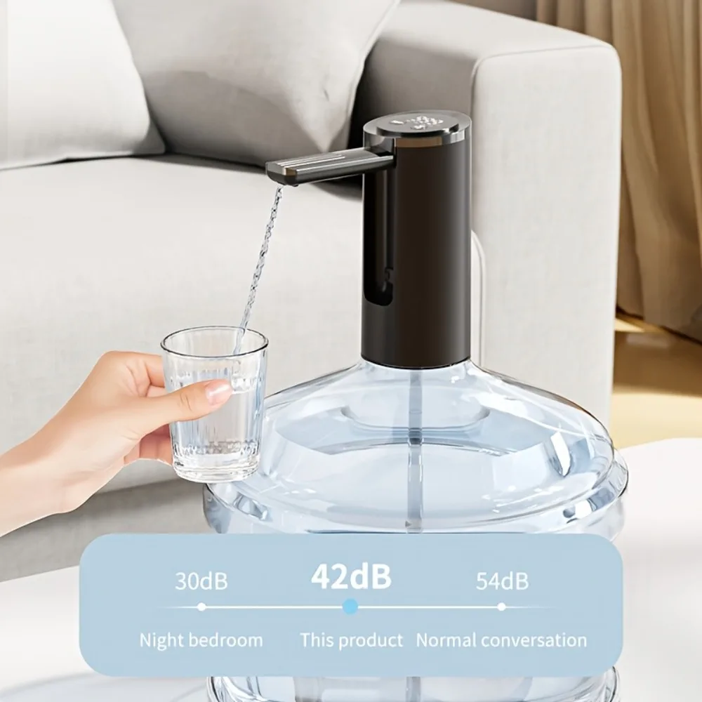 Foldable Electric Gallon Bottle Water Dispenser Long Battery Life Quantitative Water Dispenser Pump Digital Display Low Noise