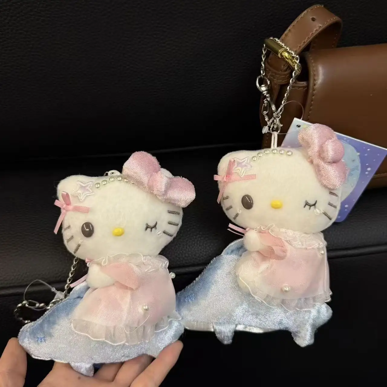 

New model Hello kitty Plush keychain doll Pendant Cartoon lovely Stuffed plush toy key ring gift