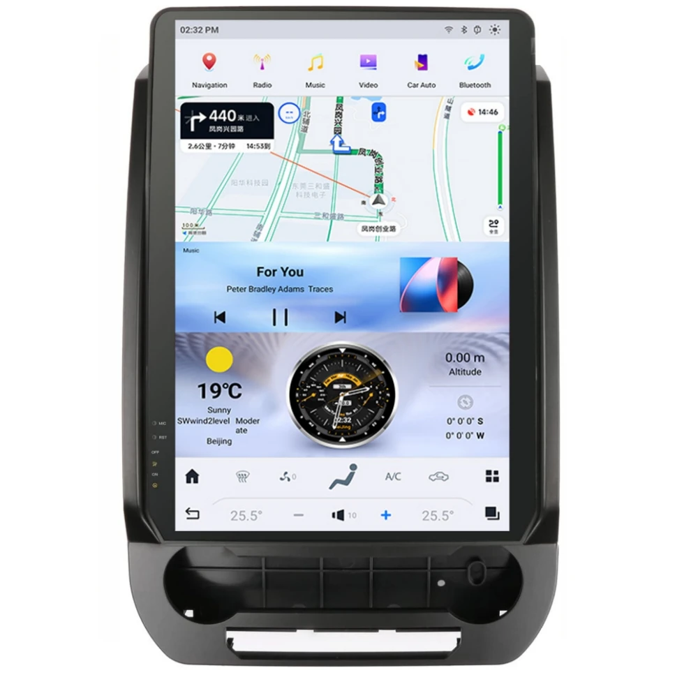 14.4Inch Vertical Android 13 Screen For Ford Expedition SYNC3 2017-22 Car GPS Navigation Multimedia Player radio Carplay Stereo